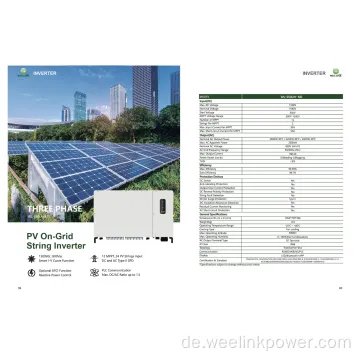 250 kW drei Phasen String Solar Wechselrichter für PV